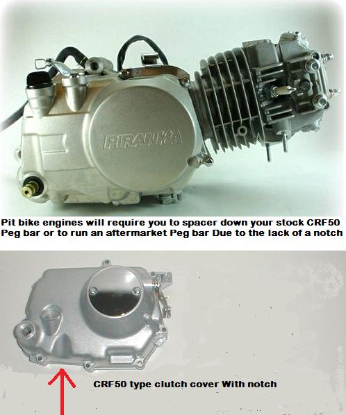 Image showing difference between an aftermaket Piranha engine and a stock Honda Engine